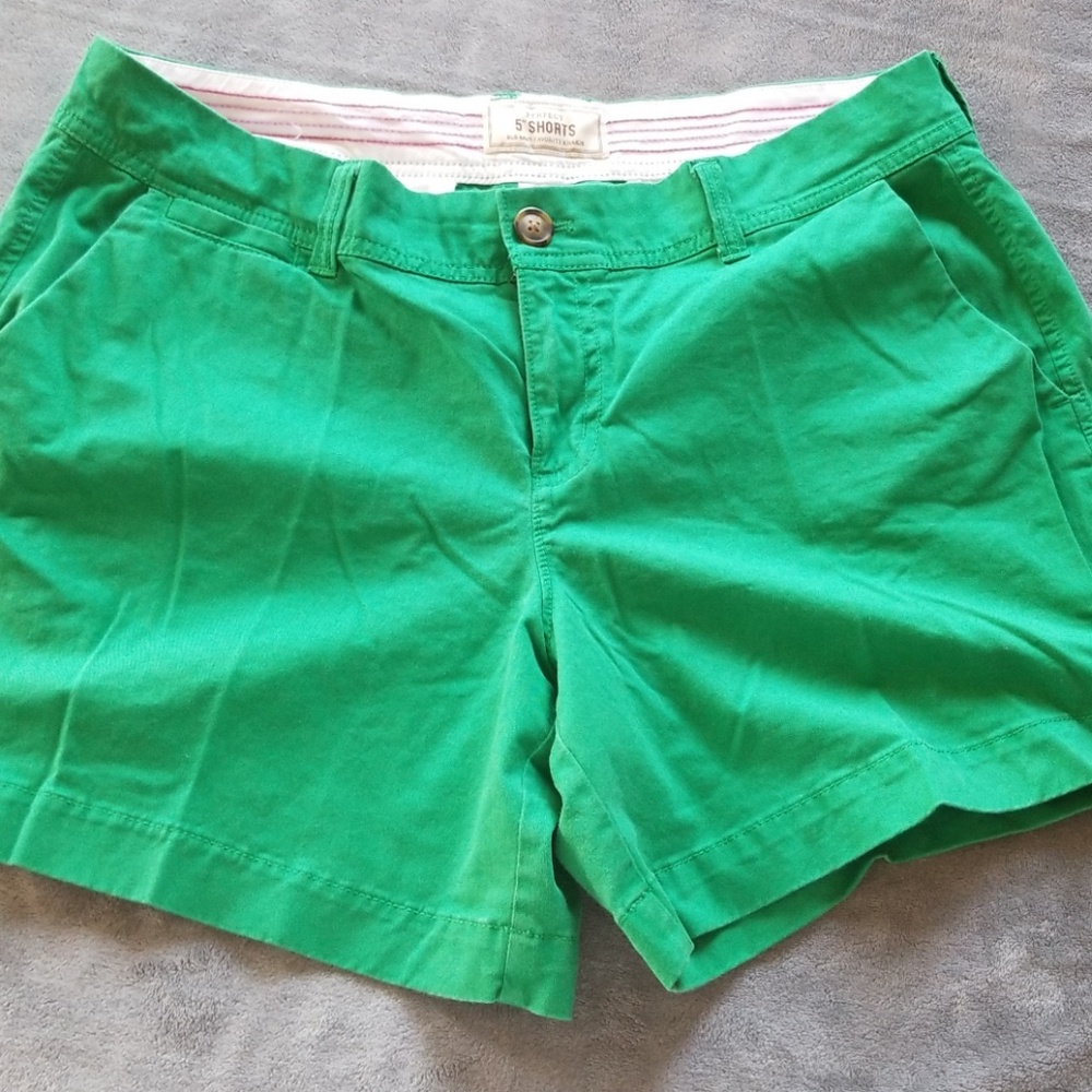 Green khaki shorts